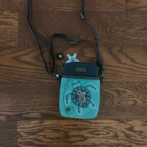 Chala Turquoise and Black Crossbody Bag